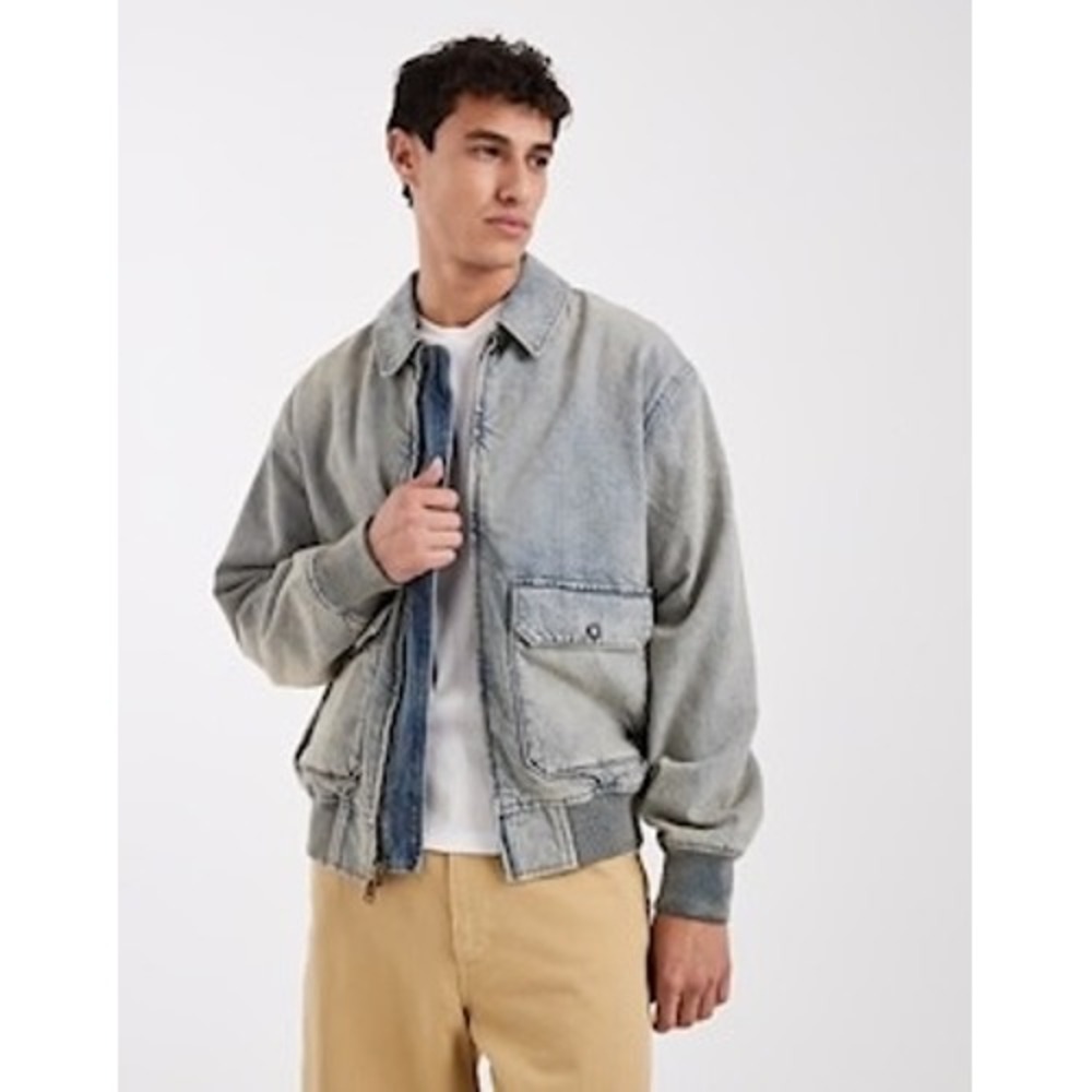 Levi's Premium Men's Cortland Denim Bomber Jacket Medium NWT